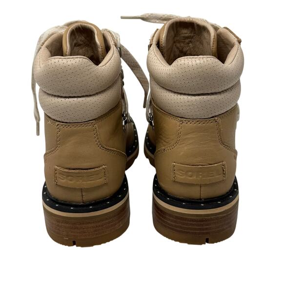 Sorel Lennox Hiker Boots Women’s 7 Honest Beige Waterproof Leather Suede - Picture 5 of 11